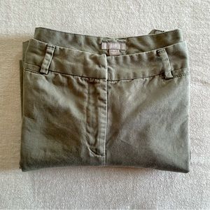 J. Jill Khaki Capri sz 6 sage grey stretch cotton excellent condition